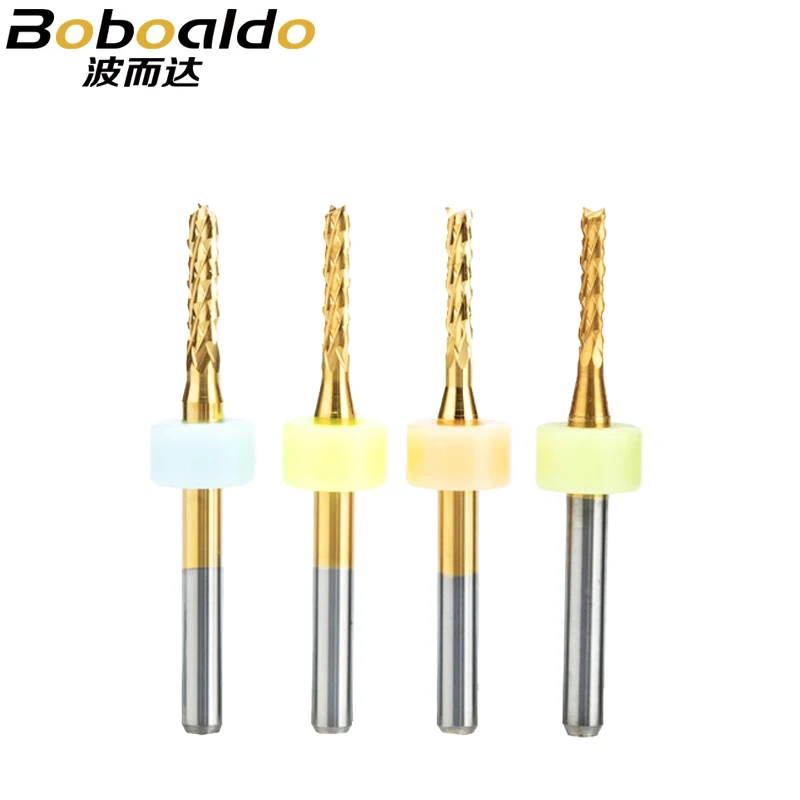 10pcs/set 3.175mm TiN Coating Corn end mill Cutter PCB milling bits for PVC PCB CNC router bits 0.6mm to 2.4mm end mill
10pcs/set 3.175mm TiN Coating Corn end mill Cutter PCB milling bits for PVC PCB CNC router bits 0.6mm to 2.4mm end mill