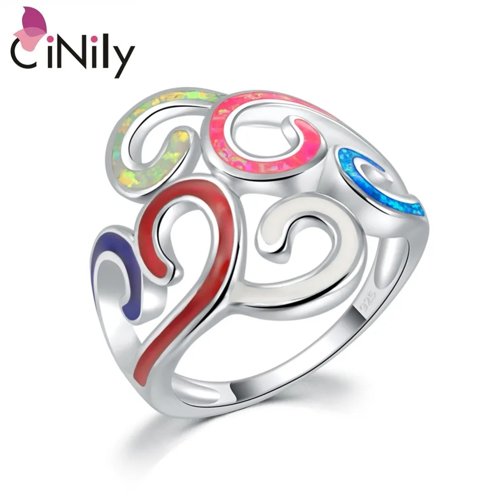 CiNily Fire Opal Enamel Rings Silver Plated Multi-Color Large Finger Ring Rose Red Deep Blue White Rainbow Party Female Jewelry
CiNily Fire Opal Enamel Rings Silver Plated Multi-Color Large Finger Ring Rose Red Deep Blue White Rainbow Party Female Jewelry