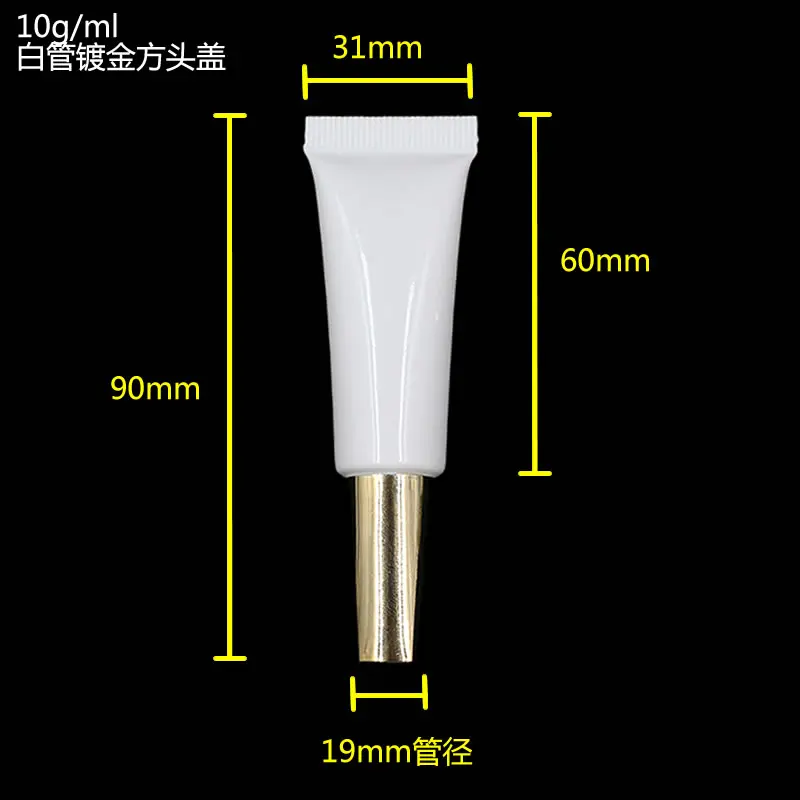 50pcs wholesale 10 ML empty Cosmetic soft Tube with silver or gold cylindrical lid , white 10G white Cream Tube for eye cream
50pcs wholesale 10 ML empty Cosmetic soft Tube with silver or gold cylindrical lid , white 10G white Cream Tube for eye cream