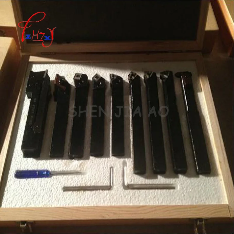 12mm*12mm/9pieces Indexable, hard alloy Turning Tool, lathe tool Kits cutter, cutting tools with wooden case
12mm*12mm/9pieces Indexable, hard alloy Turning Tool, lathe tool Kits cutter, cutting tools with wooden case