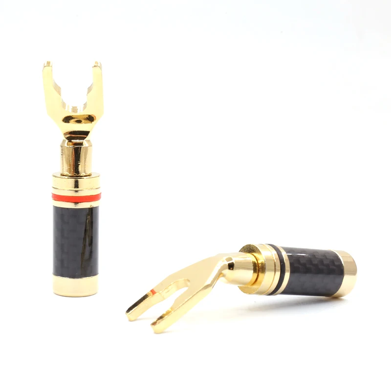 10 pcs Hi-End HiFi 24K Gold Plated Spade Plug Speaker Cable Wire Connector
10 pcs Hi-End HiFi 24K Gold Plated Spade Plug Speaker Cable Wire Connector