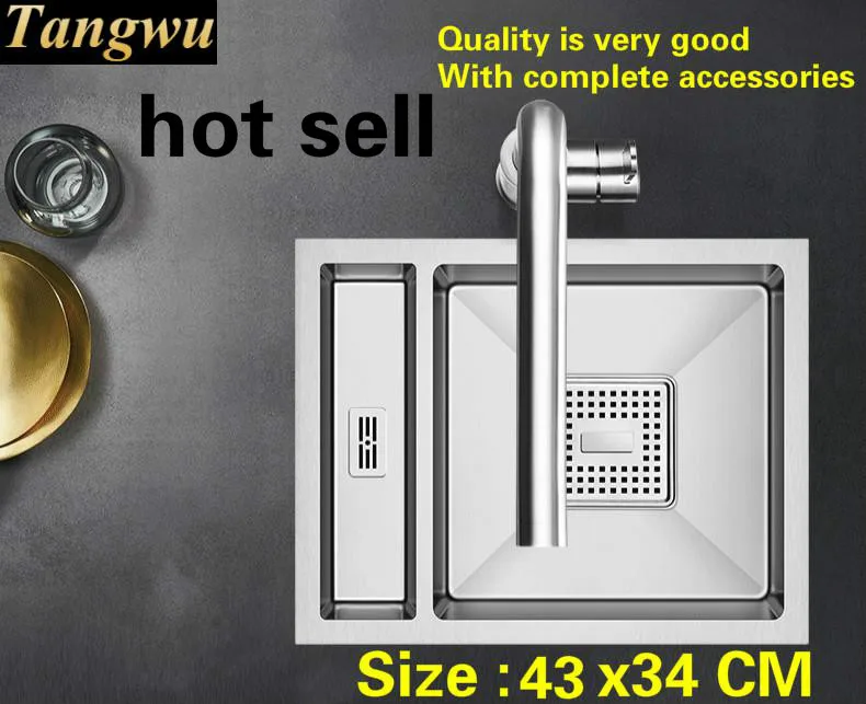 Free shipping Luxury mini household kitchen manual sink single trough trumpet durable 304 stainless steel hot sell 43x34 CM
Free shipping Luxury mini household kitchen manual sink single trough trumpet durable 304 stainless steel hot sell 43x34 CM