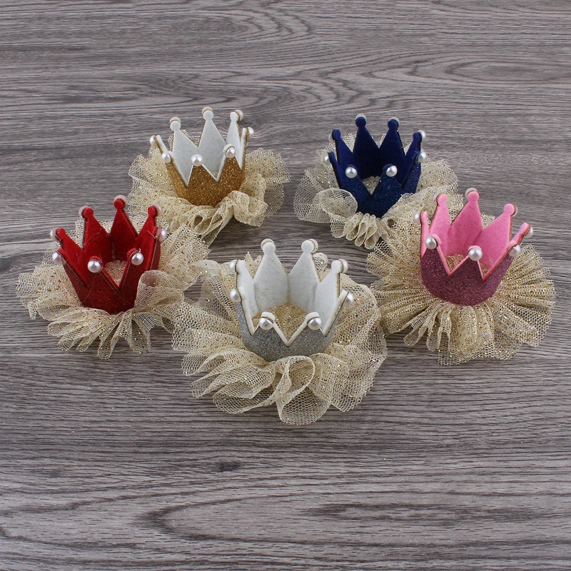30pcs/lot 5colors Newborn 3D Felt Kids Crown+Mesh Flower For Girls Hair Accessories Glitter Felt Crown For First Birthday Hat
30pcs/lot 5colors Newborn 3D Felt Kids Crown+Mesh Flower For Girls Hair Accessories Glitter Felt Crown For First Birthday Hat