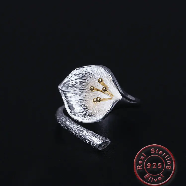 Amxiu New Arrival 100% 925 Sterling Silver Ring Two Tones Flower Open Rings For Women Girls Wedding Accessories Fashion Jewelry 
Amxiu New Arrival 100% 925 Sterling Silver Ring Two Tones Flower Open Rings For Women Girls Wedding Accessories Fashion Jewelry