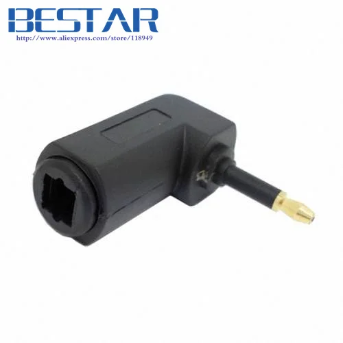 90 Degree Right Angled Optical Audio Adapter Regular Toslink Jack to Mini Toslink Plug 3.5mm
90 Degree Right Angled Optical Audio Adapter Regular Toslink Jack to Mini Toslink Plug 3.5mm