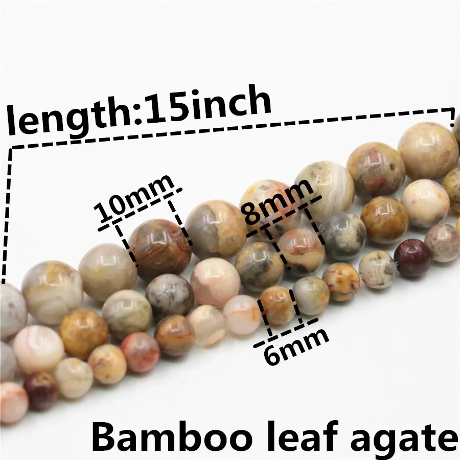 Round 6 8 10MM Brown Banboo Leaf Onyx Necklace Natural Stone Beads Necklace DIY Fashion Jewelry Making Design Mother's Day Gifts
Round 6 8 10MM Brown Banboo Leaf Onyx Necklace Natural Stone Beads Necklace DIY Fashion Jewelry Making Design Mother's Day Gifts