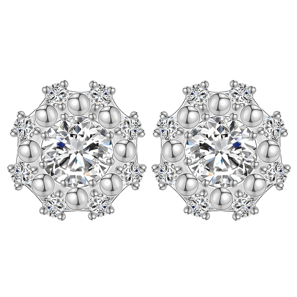 Hainon Silver Color Flower Stud Earring for Lady Fashion Jewelry Engagement White CZ Crystal Cute Earrings Gift Distribution
Hainon Silver Color Flower Stud Earring for Lady Fashion Jewelry Engagement White CZ Crystal Cute Earrings Gift Distribution