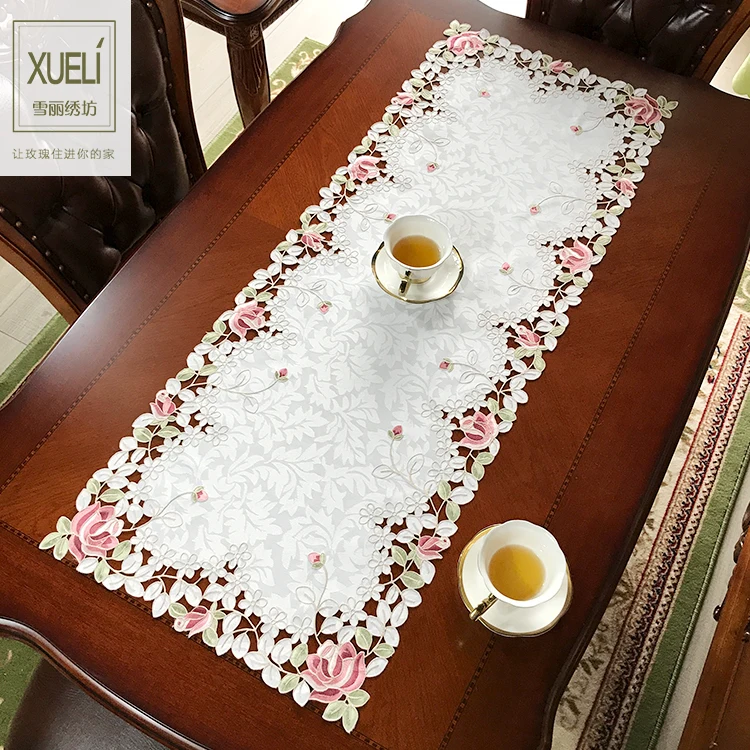 lace Rose Elegant Embroidery Table Runner Pastoral Fabric Tea tablecloth, Luxury Table mat table Cover for decoration
lace Rose Elegant Embroidery Table Runner Pastoral Fabric Tea tablecloth, Luxury Table mat table Cover for decoration