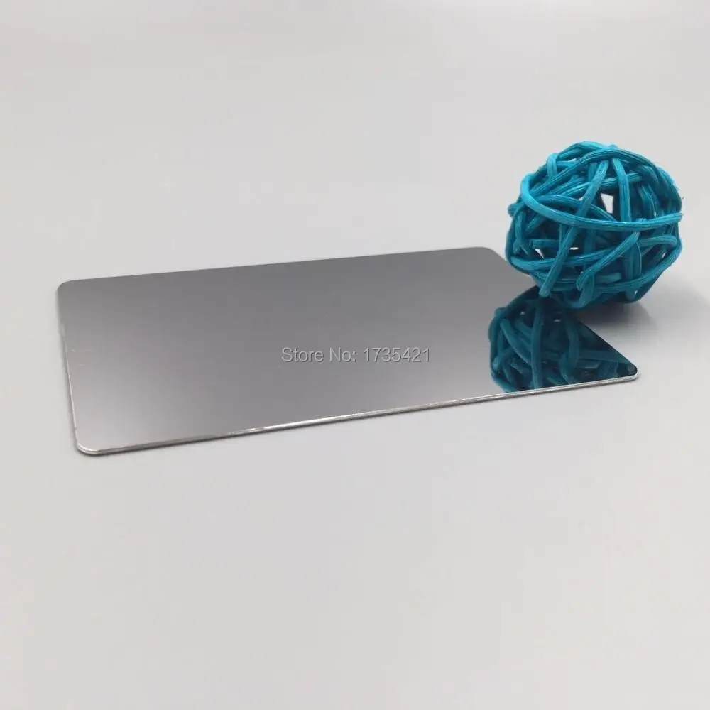 (150pcs/lot)Polished glossy surface effect 304 stainless steel mirror metal cards membership
(150pcs/lot)Polished glossy surface effect 304 stainless steel mirror metal cards membership