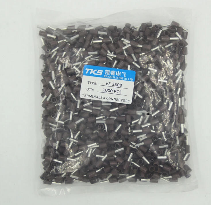 E2508 bootlace ferrule 2.5mm2 AWG 22 electrical terminal Insulated Cord Pin End Crimp Terminal connector
E2508 bootlace ferrule 2.5mm2 AWG 22 electrical terminal Insulated Cord Pin End Crimp Terminal connector