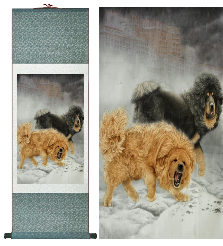 Dog silk art painting Chinese Art Painting Home Office Decoration Chinese dog painting
Dog silk art painting Chinese Art Painting Home Office Decoration Chinese dog painting