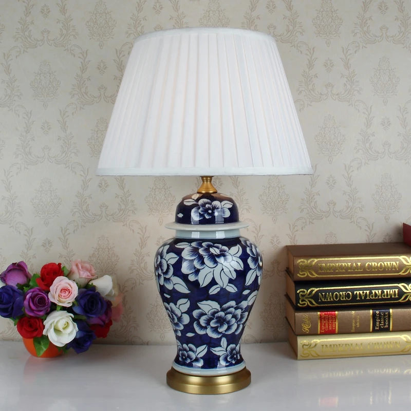 Blue white Art Chinese porcelain ceramic table lamp bedroom living room wedding table lamp Jingdezhen light blue table lamp
Blue white Art Chinese porcelain ceramic table lamp bedroom living room wedding table lamp Jingdezhen light blue table lamp