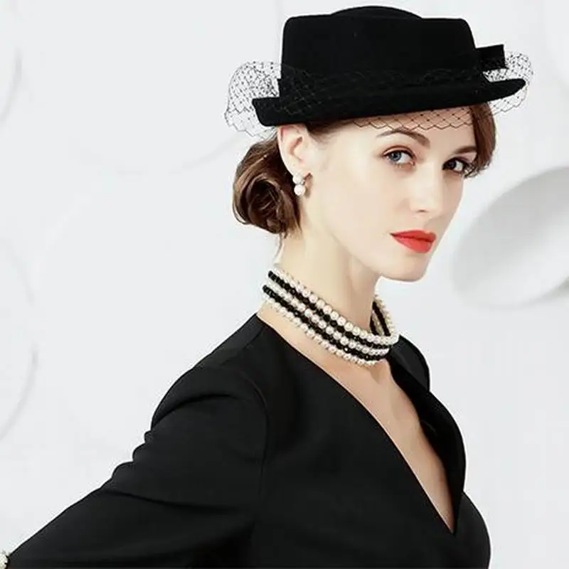 New Lady Fashion Fedoras Hat Women Party Beret Hat Girls Elegant Wool Cap Female British Fisherman Hat Headwear M5059
New Lady Fashion Fedoras Hat Women Party Beret Hat Girls Elegant Wool Cap Female British Fisherman Hat Headwear M5059