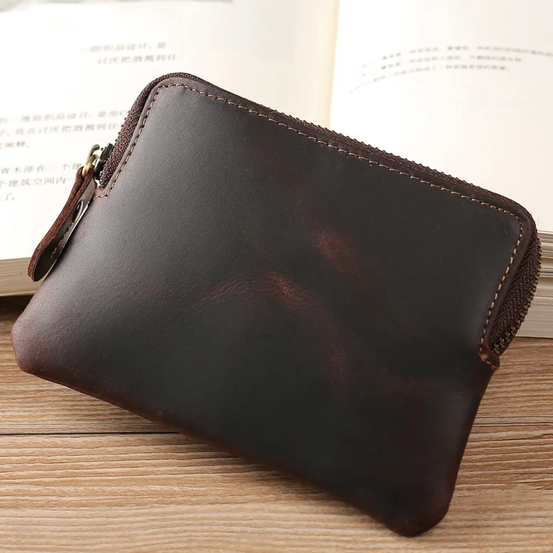 Cow Leather Coin Wallet Handmade Vintage Coin Purses Zipper Mini Money Bag Genuine Leather Wallets for Men
Cow Leather Coin Wallet Handmade Vintage Coin Purses Zipper Mini Money Bag Genuine Leather Wallets for Men