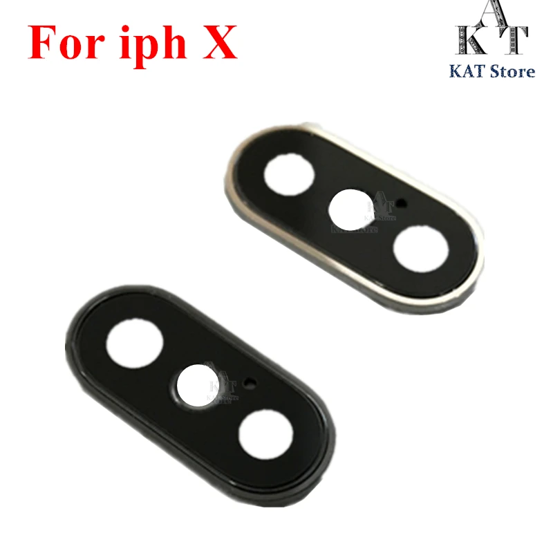 KAT 10Pcs X Rear Back Camera Glass Lens Cover With Frame Holder Replacement For iph X Camera Lens Ring Repair Parts
KAT 10Pcs X Rear Back Camera Glass Lens Cover With Frame Holder Replacement For iph X Camera Lens Ring Repair Parts