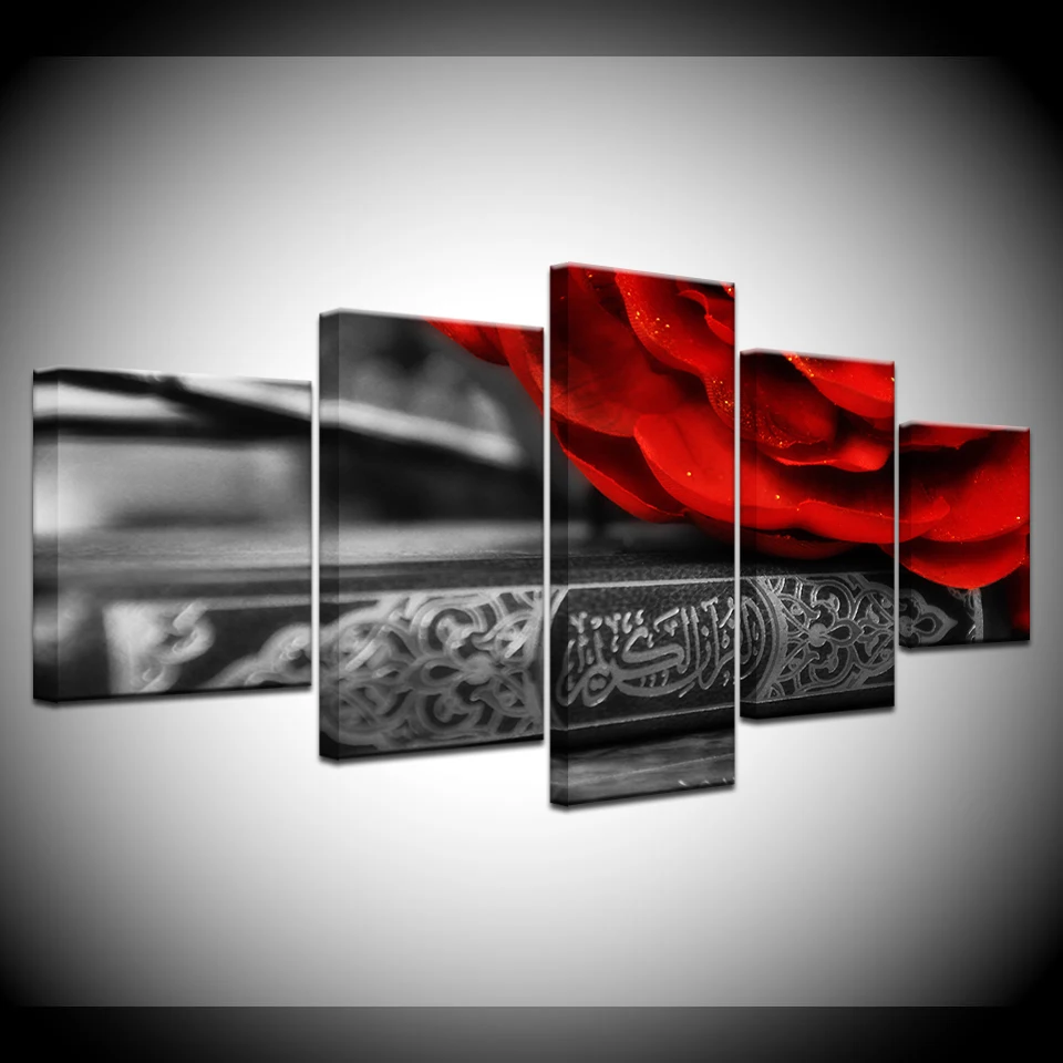The red petals gray background 5 Piece Wallpapers Art Canvas Print modern Poster Modular art painting for Living Room Home Decor
The red petals gray background 5 Piece Wallpapers Art Canvas Print modern Poster Modular art painting for Living Room Home Decor