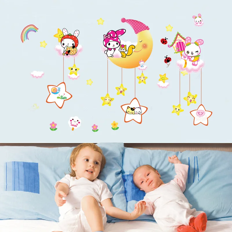 The living room TV wall warm bedroom decoration fifth generation can remove the stickers on the moon rabbit
The living room TV wall warm bedroom decoration fifth generation can remove the stickers on the moon rabbit