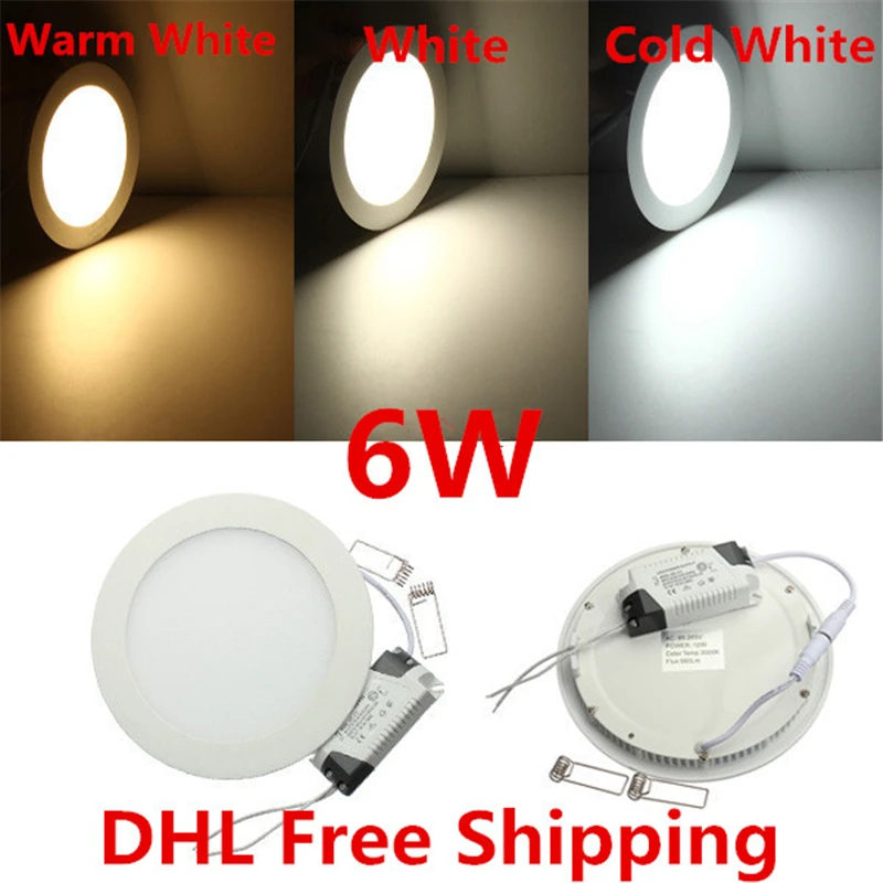 Lowest price! 6W Embedded LED Panel Light Recessed LED Ceiling Downlight with driver 86-265V Warm/Natural/Cold White DHL Free
Lowest price! 6W Embedded LED Panel Light Recessed LED Ceiling Downlight with driver 86-265V Warm/Natural/Cold White DHL Free