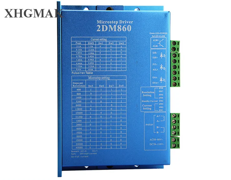 JMC 2 phase stepper driver 2DM860 USE FOR CNC ROUTER latest version instead old verstion 2MA860H
JMC 2 phase stepper driver 2DM860 USE FOR CNC ROUTER latest version instead old verstion 2MA860H
