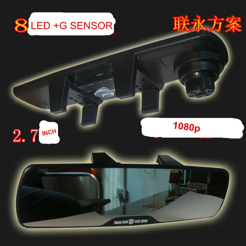 free shippment Novatek chip 2.7 LCD car mirror camera 1080p car camera recorder Rearview Mirror dvr with 8 led camera
free shippment Novatek chip 2.7 LCD car mirror camera 1080p car camera recorder Rearview Mirror dvr with 8 led camera