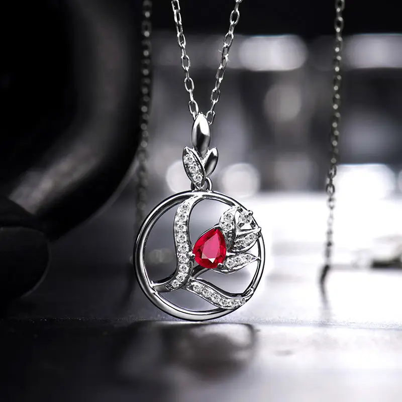 LANMI Loving Charms Pure 14Kt White Gold Diamond Jewelry Ruby Wedding Pendants Necklace for Ladies Birthday Gift
LANMI Loving Charms Pure 14Kt White Gold Diamond Jewelry Ruby Wedding Pendants Necklace for Ladies Birthday Gift