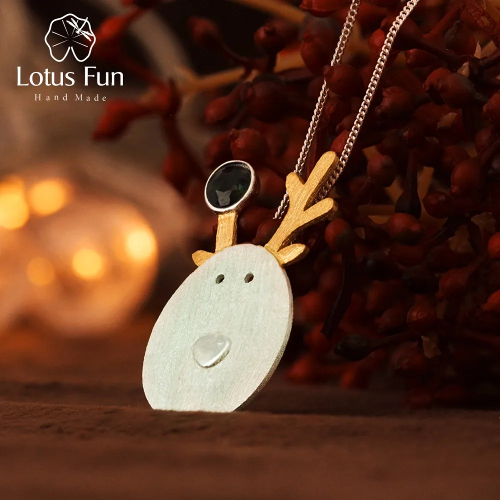 Lotus Fun реальные стерлингового серебра 925 натуральный турмалин ручной работы Ювелирные украшения Рождество радости милый олень кулон Best подарок
Lotus Fun реальные стерлингового серебра 925 натуральный турмалин ручной работы Ювелирные украшения Рождество радости милый олень кулон Best подарок