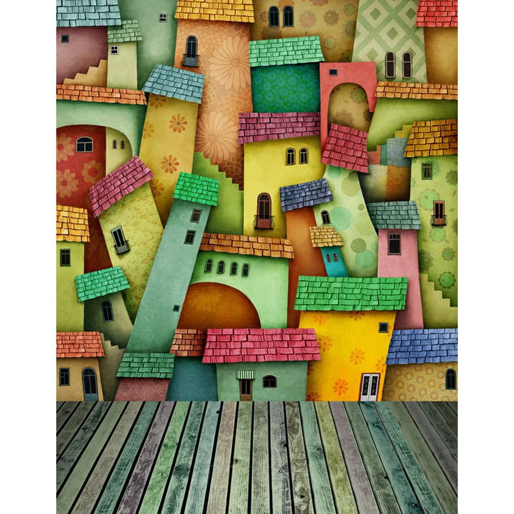 Colorful Painted Houses Brick Roofs Photography Backdrop Wood Floor Baby Newborn Photoshoot Props Kids Photo Portrait Background
Colorful Painted Houses Brick Roofs Photography Backdrop Wood Floor Baby Newborn Photoshoot Props Kids Photo Portrait Background