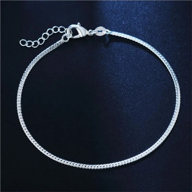 LUKENI 2018 Hot Sale Female Gold Chain Anklets Jewelry Trendy 925 Sterling Silver Bracelets For Women Birhtday Party Accessories
LUKENI 2018 Hot Sale Female Gold Chain Anklets Jewelry Trendy 925 Sterling Silver Bracelets For Women Birhtday Party Accessories