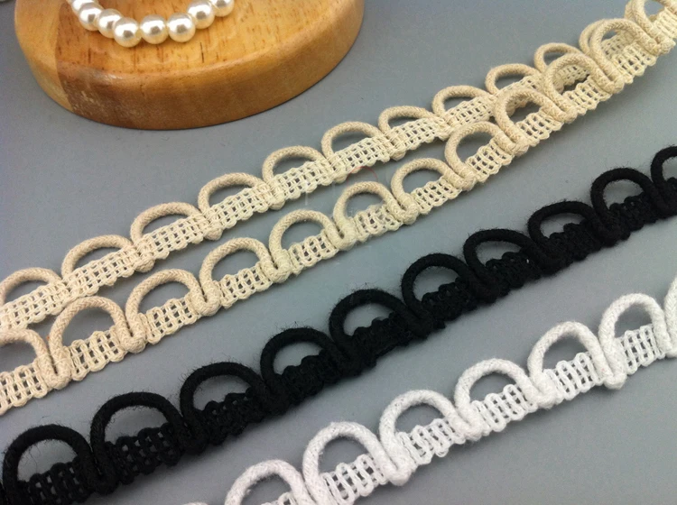 10 yard 1.5cm 0.59" wide white/beige/black cotton tapes lace trim ribbon ML52P702
10 yard 1.5cm 0.59" wide white/beige/black cotton tapes lace trim ribbon ML52P702