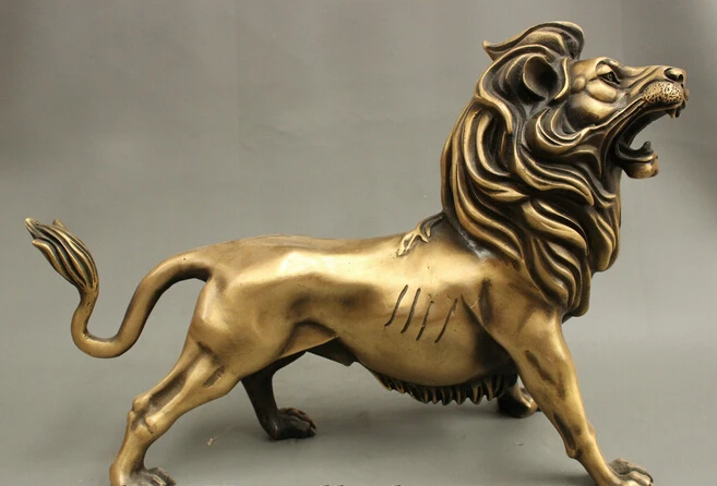 15" Folk Chinese Bronze Animals Evil spirits Foo Fu Dog Lion Beast Copper Statue garden decoration garden decoration
15" Folk Chinese Bronze Animals Evil spirits Foo Fu Dog Lion Beast Copper Statue garden decoration garden decoration