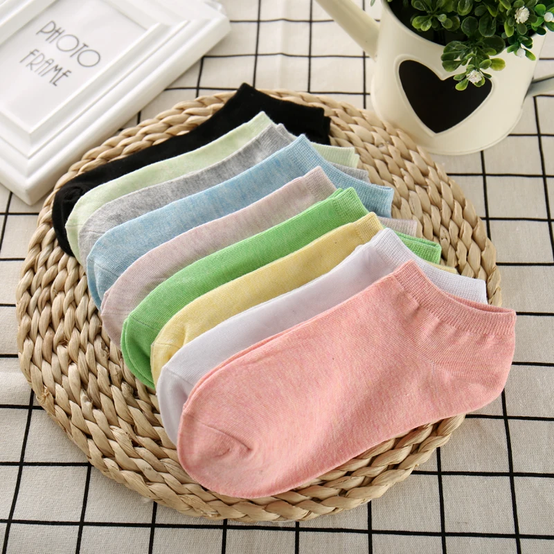 10 Pairs/Lot Cotton Women Color Socks Wholesale Cute Summer Solid Autumn Sugar Casual Short Breathable Outdoor Boat
10 Pairs/Lot Cotton Women Color Socks Wholesale Cute Summer Solid Autumn Sugar Casual Short Breathable Outdoor Boat