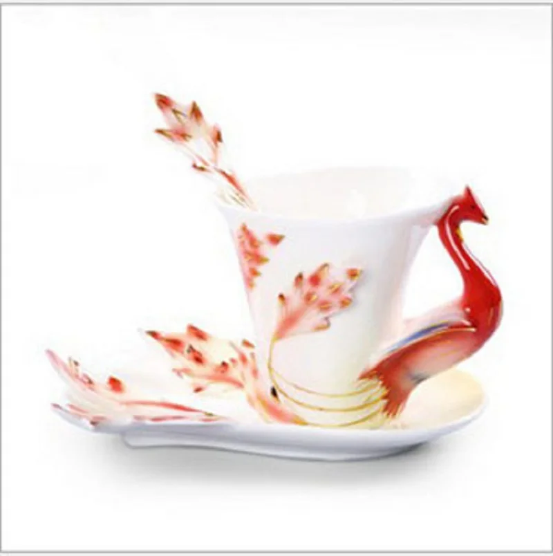 Enamel porcelain dragon and Phoenix wholesale ceramic coffee cup and saucer Creative Cup Gift Set Wedding Gift Wedding
Enamel porcelain dragon and Phoenix wholesale ceramic coffee cup and saucer Creative Cup Gift Set Wedding Gift Wedding