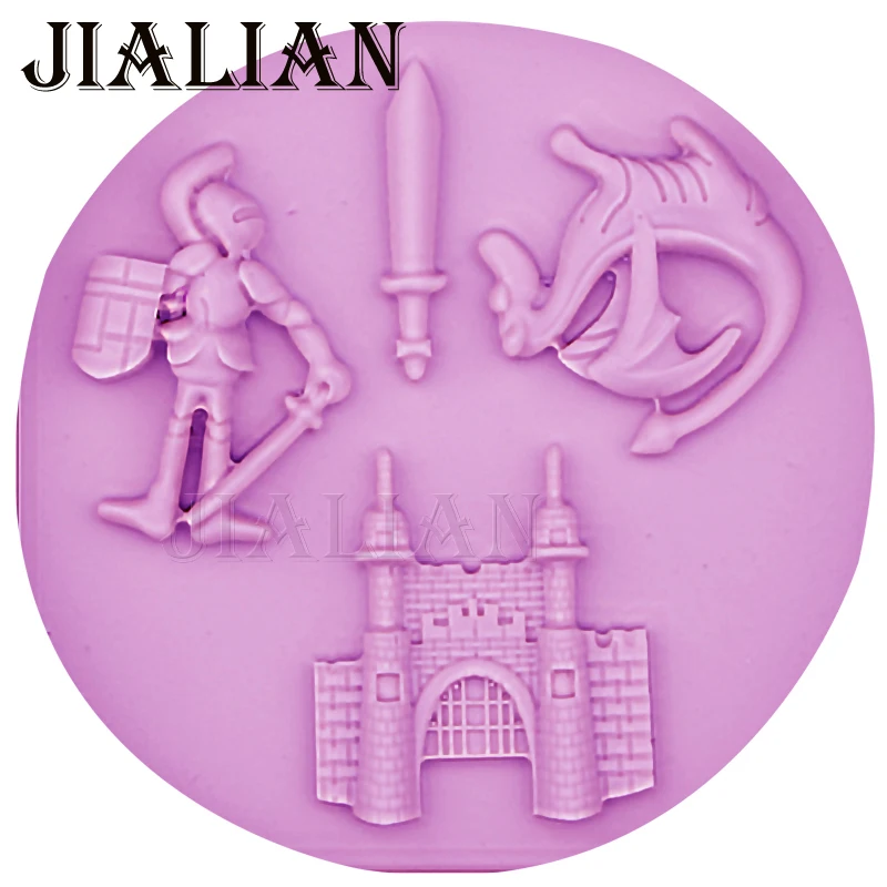 HOT Selling Dragon castle soldier fondant 3D silicone decoration mold DIY Cake Decorating Tools cooking Baking mould T0528
HOT Selling Dragon castle soldier fondant 3D silicone decoration mold DIY Cake Decorating Tools cooking Baking mould T0528