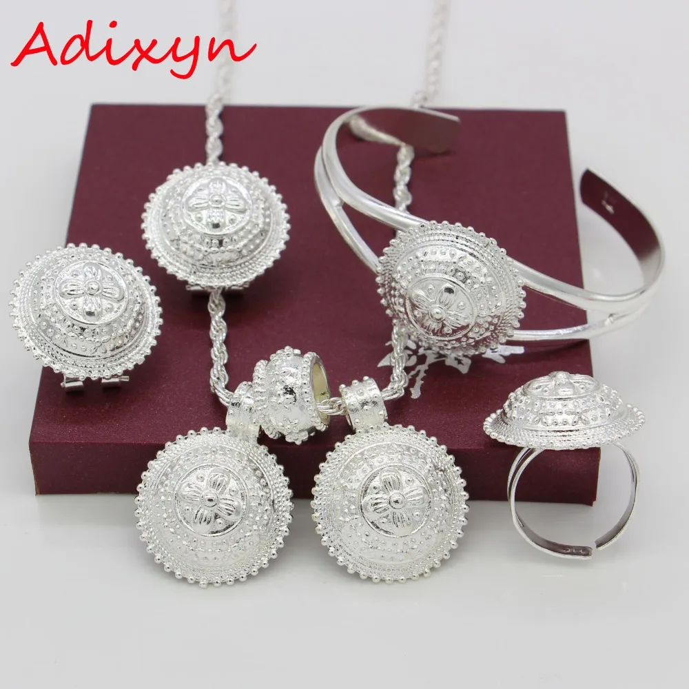 Adixyn Ethiopian Jewelry set For Women Silver Plated Necklace/Pendant/Earrings/Bangle/Ring African Habesha Jewelry sets
Adixyn Ethiopian Jewelry set For Women Silver Plated Necklace/Pendant/Earrings/Bangle/Ring African Habesha Jewelry sets