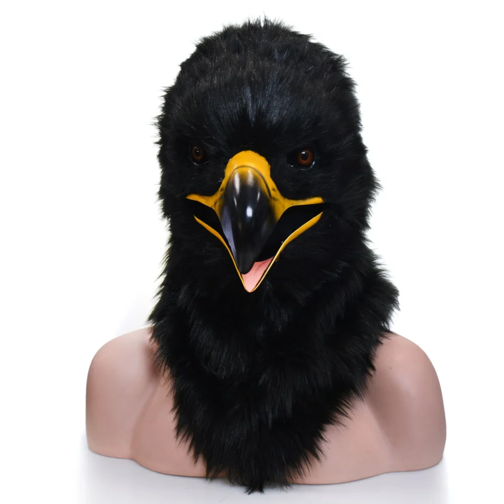 2022 HuiTai plush handmade masked ball moving mouth mask black eagle masquerade -masks cosplay props
2022 HuiTai plush handmade masked ball moving mouth mask black eagle masquerade -masks cosplay props