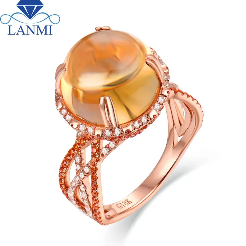 LANMI Solid 14K Rose Gold Natural Citrine Luxury Rings Shining Diamonds Party Anniversary Jewelry Ring Gifts for Wife
LANMI Solid 14K Rose Gold Natural Citrine Luxury Rings Shining Diamonds Party Anniversary Jewelry Ring Gifts for Wife