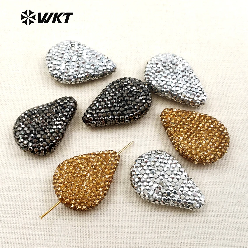 JF270 WKT New Arrival ! Wholesale Pave Beads Trendy Teardrop Shape Full Rhinestone Pave For Women Making About 20*30mm
JF270 WKT New Arrival ! Wholesale Pave Beads Trendy Teardrop Shape Full Rhinestone Pave For Women Making About 20*30mm