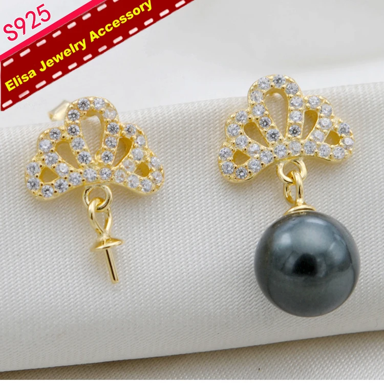 Vintage Crown Pearl Earrings Settings S925 Sterling Silver Drop Earrings Holder Women DIY Pearl Earrings Components 3Pairs/Lot
Vintage Crown Pearl Earrings Settings S925 Sterling Silver Drop Earrings Holder Women DIY Pearl Earrings Components 3Pairs/Lot