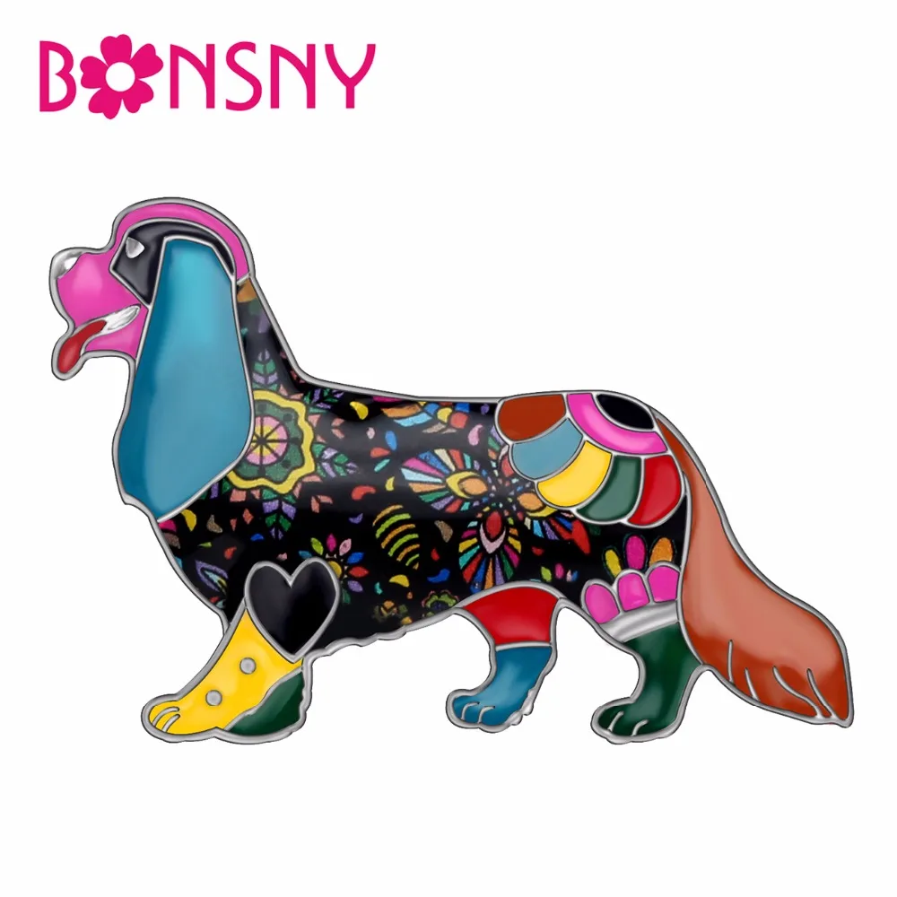 Bonsny Alloy Enamel Cavalier King Charles Spaniel Brooches Clothes Suit Scarf Decoration Jewelry Pin For Women Girls Gift Bijoux
Bonsny Alloy Enamel Cavalier King Charles Spaniel Brooches Clothes Suit Scarf Decoration Jewelry Pin For Women Girls Gift Bijoux
