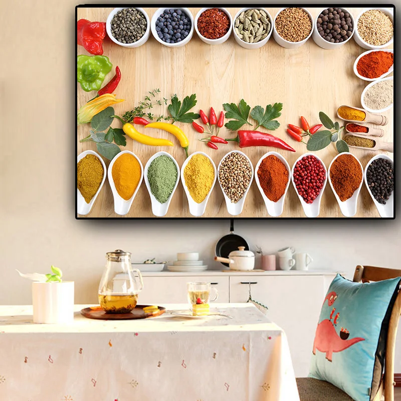 Grains Spices Kitchen Canvas Painting Cuadros Cooking Supplie Scandinavian Posters and Print Wall Art Food Picture Living Room
Grains Spices Kitchen Canvas Painting Cuadros Cooking Supplie Scandinavian Posters and Print Wall Art Food Picture Living Room