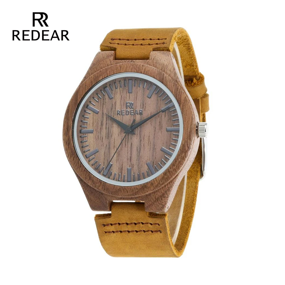 REDEAR Classic Walnut Wooden Watches with Soft Leather Band Mens Watch Tools as Gift Accept OEM
REDEAR Classic Walnut Wooden Watches with Soft Leather Band Mens Watch Tools as Gift Accept OEM