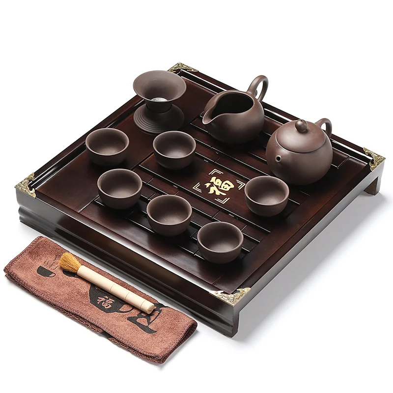 Square wood tea tray complete tea set Chinese kungfu tea sets wooden table for yixing zisha purple clay tea pot cup pitcher
Square wood tea tray complete tea set Chinese kungfu tea sets wooden table for yixing zisha purple clay tea pot cup pitcher