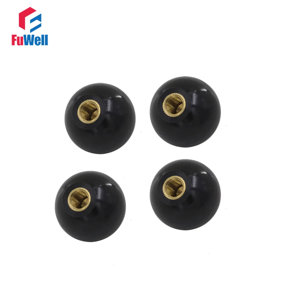 4pcs M10 x 35mm Ball Knob Copper Insert Machine Tool Replacement 10mm Thread 35mm Ball Diameter Bakelite Black Ball Lever Knob
4pcs M10 x 35mm Ball Knob Copper Insert Machine Tool Replacement 10mm Thread 35mm Ball Diameter Bakelite Black Ball Lever Knob