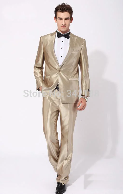 2015 - NEW Gold Best man slim Groom Tuxedos Men's Wedding Dress Prom Clothing Best man Suitwedding men clothes
2015 - NEW Gold Best man slim Groom Tuxedos Men's Wedding Dress Prom Clothing Best man Suitwedding men clothes