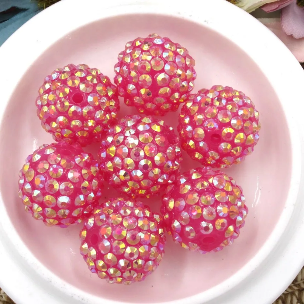 50PCS AB Rose 20MM Chunky Resin Rhinestone Ball Beads DIY Hand Made Accessories Big Size Bead For Chunky Necklace Jewelry Making
50PCS AB Rose 20MM Chunky Resin Rhinestone Ball Beads DIY Hand Made Accessories Big Size Bead For Chunky Necklace Jewelry Making