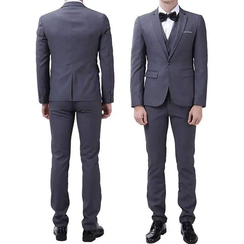 Stylish Design One Button Dark Grey Groom Tuxedos Groomsmen Notch Lapel Mens Suits Blazers (Jacket+Pants+Vest+Tie) W:1117
Stylish Design One Button Dark Grey Groom Tuxedos Groomsmen Notch Lapel Mens Suits Blazers (Jacket+Pants+Vest+Tie) W:1117