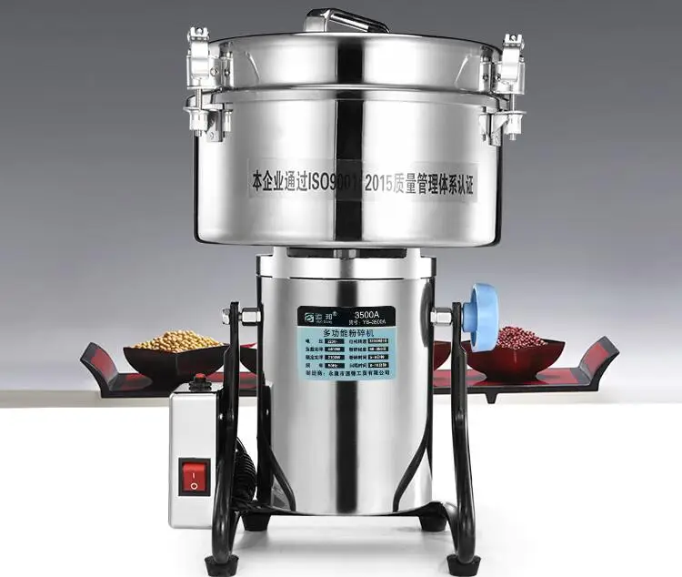 3500g High-speed Electric Grains Spices grinder, Chinese medicine Cereals Coffee Dry Food powder crusher Mill Grinding Machine
3500g High-speed Electric Grains Spices grinder, Chinese medicine Cereals Coffee Dry Food powder crusher Mill Grinding Machine