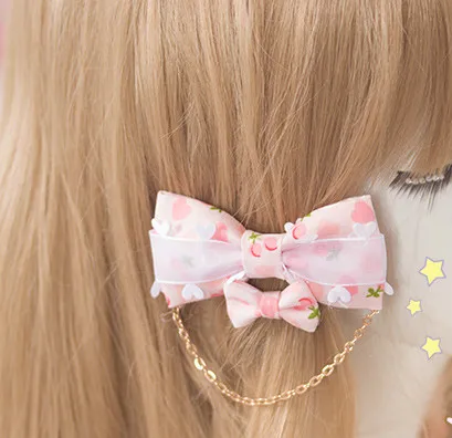 Princess sweet lolita Japanese Princess Japanese Harajuku Cherry pink hair Clip dk19
Princess sweet lolita Japanese Princess Japanese Harajuku Cherry pink hair Clip dk19
