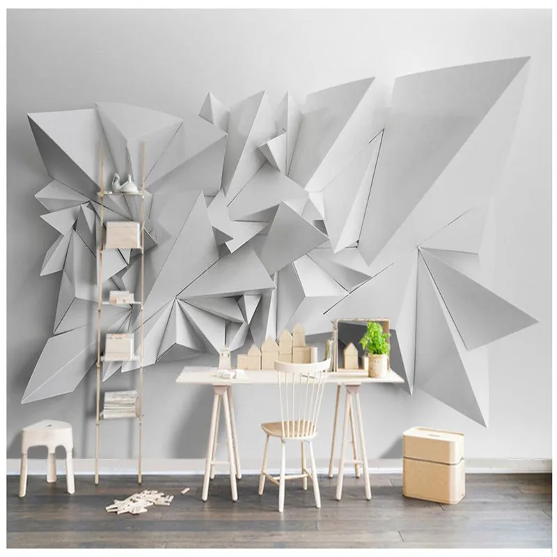 beibehang Size Modern Wall Paper Background White Geometric Origami Art Wall Covering Restaurant Home Decor Mural Wallpaper
beibehang Size Modern Wall Paper Background White Geometric Origami Art Wall Covering Restaurant Home Decor Mural Wallpaper