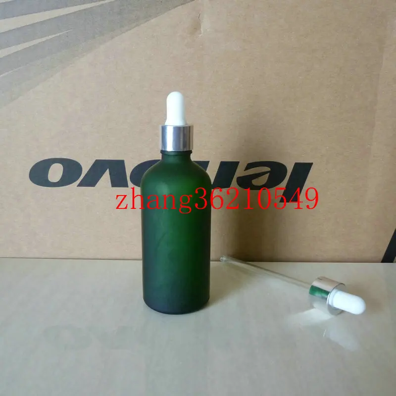 100ml green frosted Glass Essential Oil Bottle With aluminum shiny silver dropper cap.Essential Oil Container
100ml green frosted Glass Essential Oil Bottle With aluminum shiny silver dropper cap.Essential Oil Container